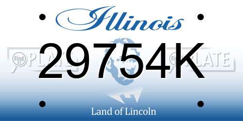 29754K Illinois License Plate