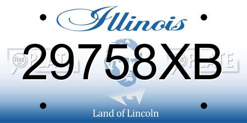 29758XB Illinois License Plate