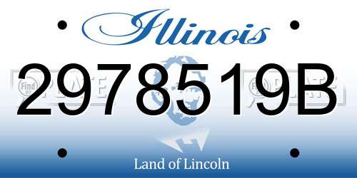 2978519B Illinois License Plate