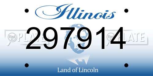 297914 Illinois License Plate
