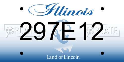 297E12 Illinois License Plate