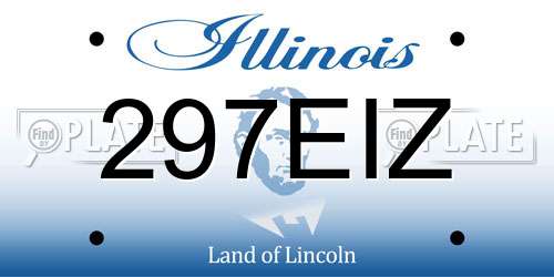 297EIZ Illinois License Plate