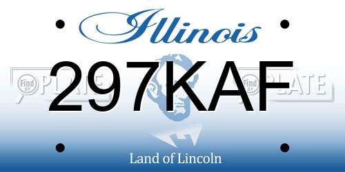 297KAF Illinois License Plate
