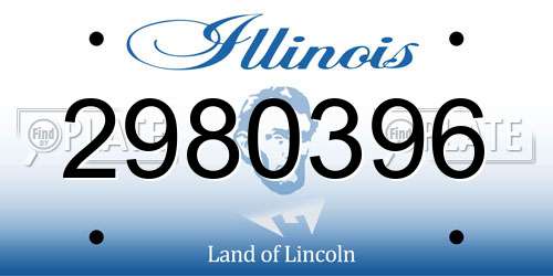 2980396 Illinois License Plate