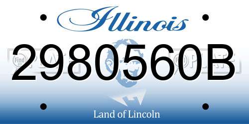 2980560B Illinois License Plate