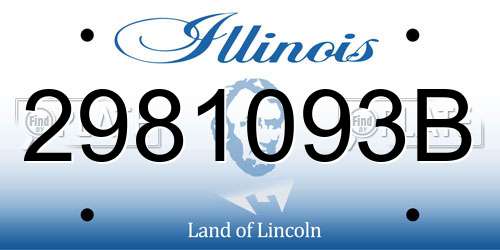 2981093B Illinois License Plate