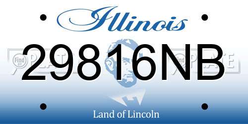 29816NB Illinois License Plate