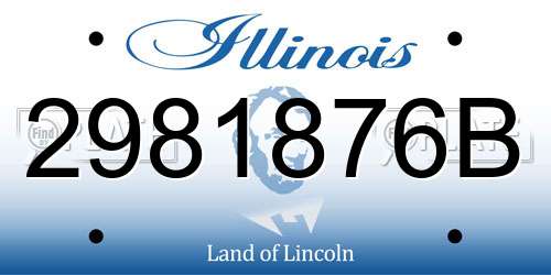 2981876B Illinois License Plate