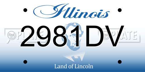 2981DV Illinois License Plate