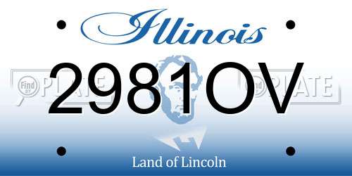 2981OV Illinois License Plate