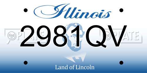2981QV Illinois License Plate