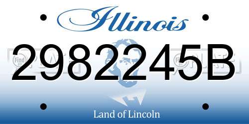2982245B Illinois License Plate