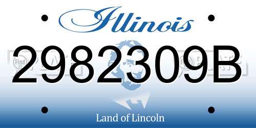 2982309B Illinois License Plate