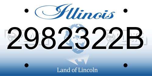 2982322B Illinois License Plate