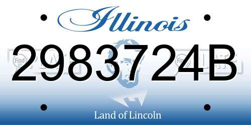 2983724B Illinois License Plate