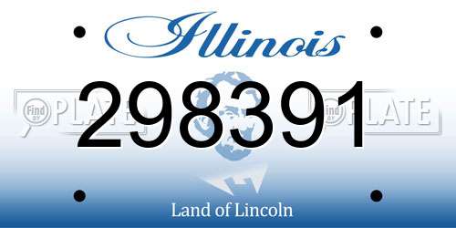 298391 Illinois License Plate
