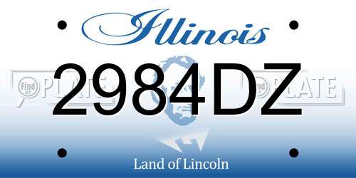 2984DZ Illinois License Plate