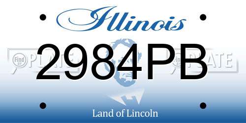2984PB Illinois License Plate