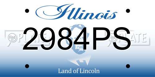 2984PS Illinois License Plate