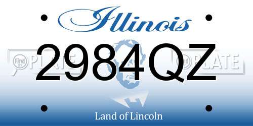 2984QZ Illinois License Plate