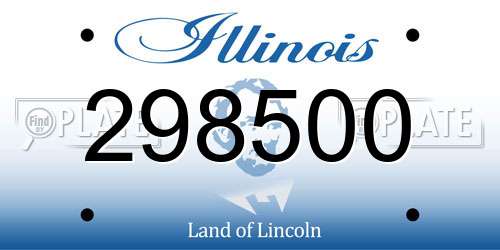 298500 Illinois License Plate