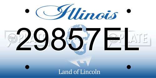 29857EL Illinois License Plate