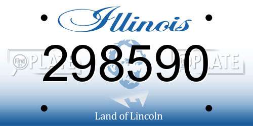 298590 Illinois License Plate