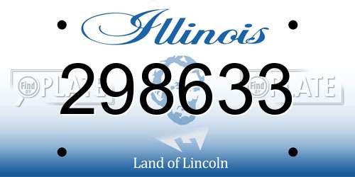 298633 Illinois License Plate