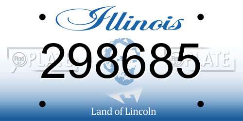 298685 Illinois License Plate