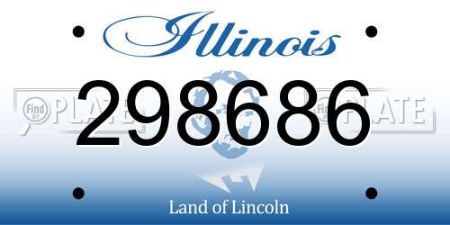 298686 Illinois License Plate