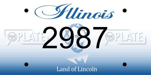 2987 Illinois License Plate