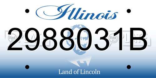 2988031B Illinois License Plate