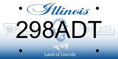 298ADT Illinois License Plate
