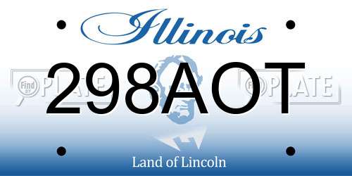 298AOT Illinois License Plate