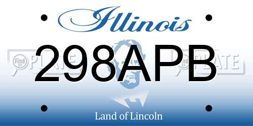 298APB Illinois License Plate