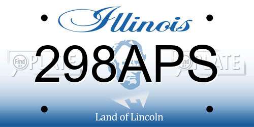 298APS Illinois License Plate