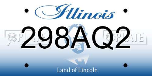 298AQ2 Illinois License Plate