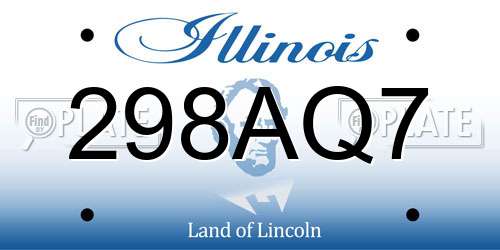 298AQ7 Illinois License Plate