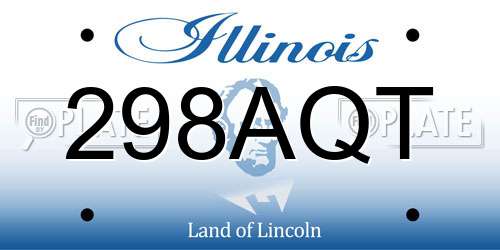298AQT Illinois License Plate