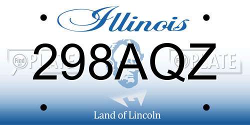 298AQZ Illinois License Plate