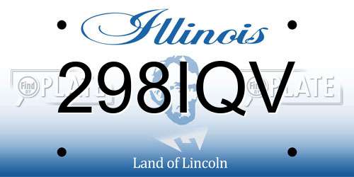 298IQV Illinois License Plate