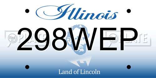 298WEP Illinois License Plate