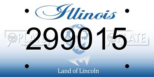 299015 Illinois License Plate