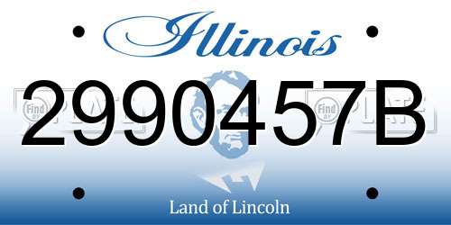 2990457B Illinois License Plate