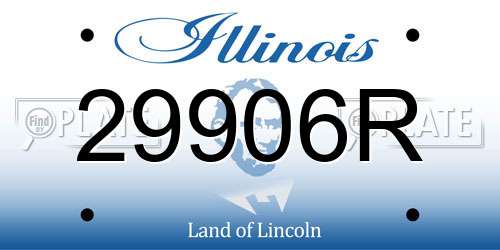 29906R Illinois License Plate