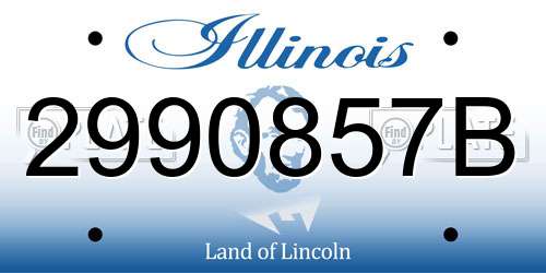 2990857B Illinois License Plate