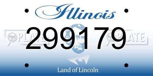 299179 Illinois License Plate
