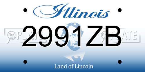2991ZB Illinois License Plate