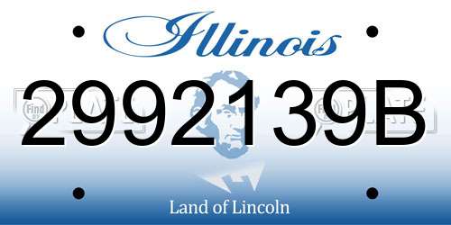 2992139B Illinois License Plate