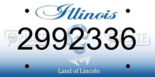2992336 Illinois License Plate